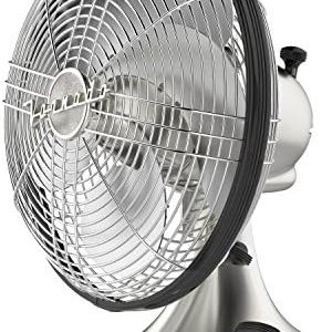 Vornado Silver Swan Vintage Oscillating Fan, Brushed Nickel